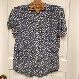 RALPH LAUREN  Button Down Short Sleeved Blouse Size M